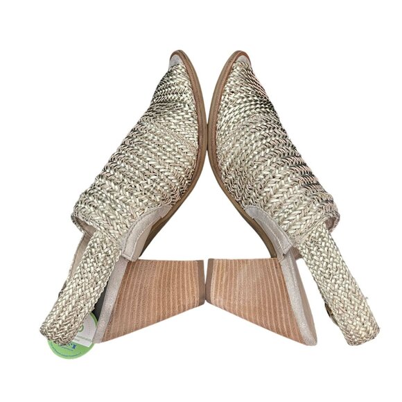 Paul Green Lovely Sandal Metallic Woven Nubuck Slingback Heel, Size UK 6(US 8.5) - Picture 6 of 10
